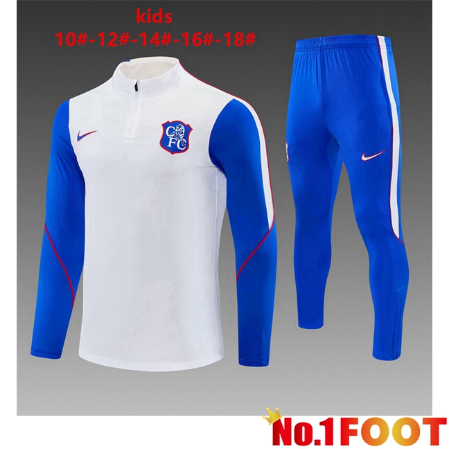 FC Chelsea Kids kit Training Tracksuit White Blue 2026/2027