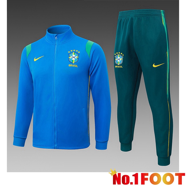 Brazil Kids kit Training Tracksuit - Training Jacket Blue 2026/2027