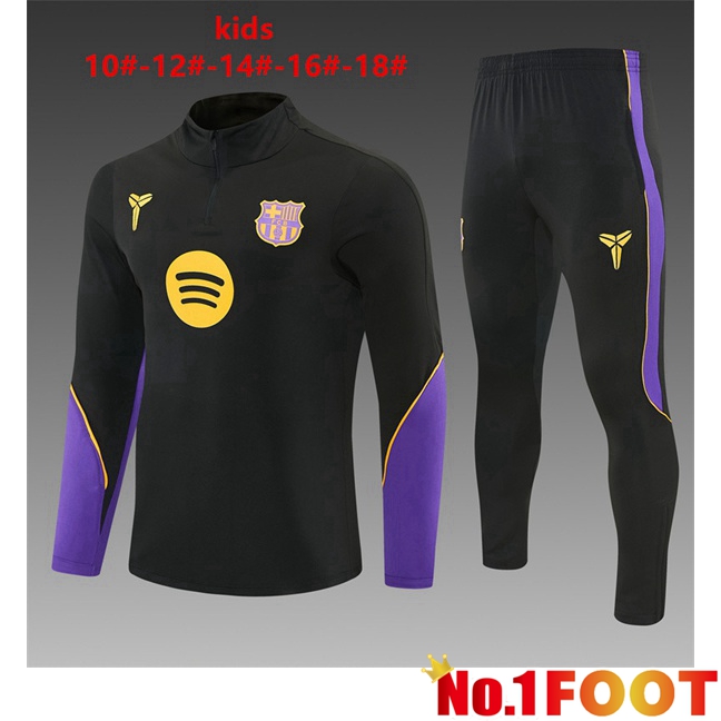FC Barcelona Kids kit Training Tracksuit Black 2026/2027