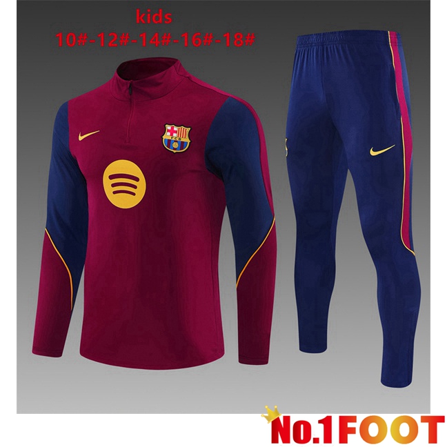 FC Barcelona Kids kit Training Tracksuit Red 2026/2027