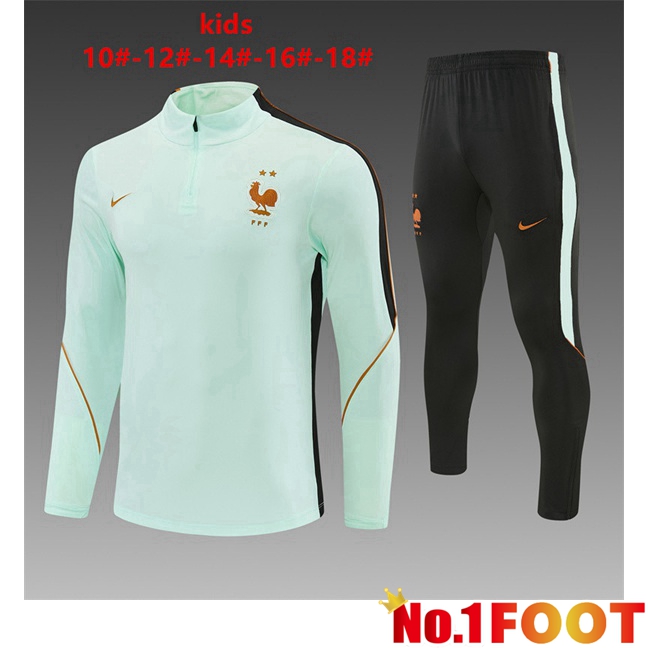 France Kids kit Training Tracksuit Green 2026/2027