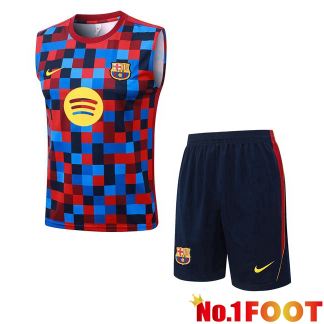 FC Barcelona Gilet Soccer + Shorts Red Blue 2026/2027