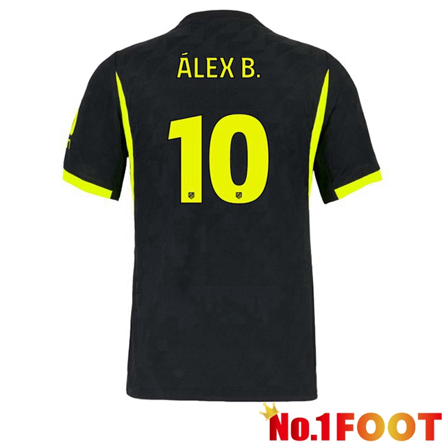Atletico Madrid (ÁLEX B.10) Away Soccer Jersey Black 2026/2027