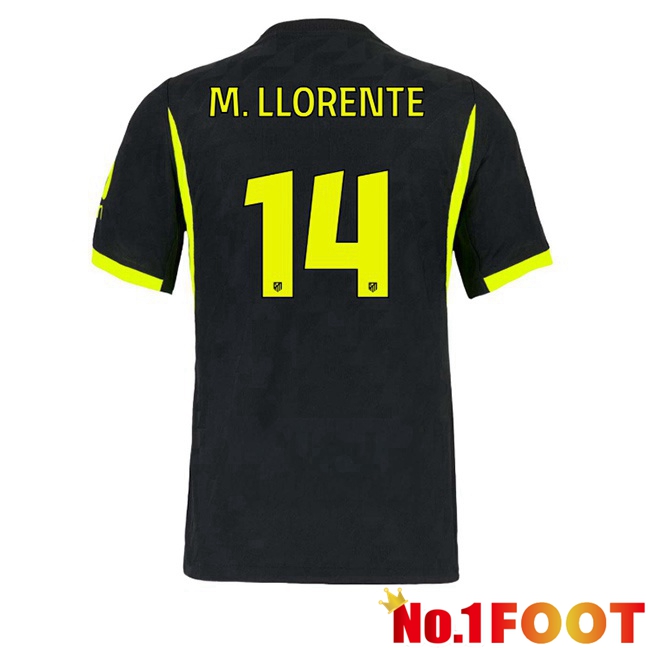 Atletico Madrid (M. LLORENTE 14) Away Soccer Jersey Black 2026/2027