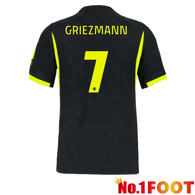 Atletico Madrid (GRIEZMANN 7) Away Soccer Jersey Black 2026/2027