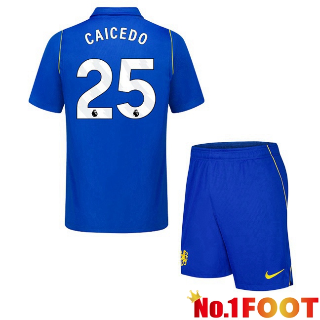 FC Chelsea (CAICEDO 25) Kids Home Soccer Jersey Blue 2026/2027