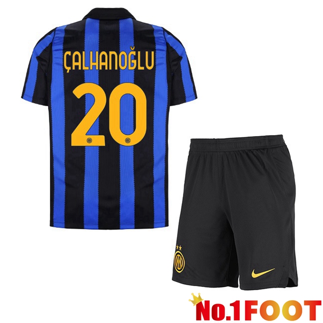 Inter Milan (ÇALHANOĞLU 20) Kids Home Soccer Jersey Blue Black 2026/2027