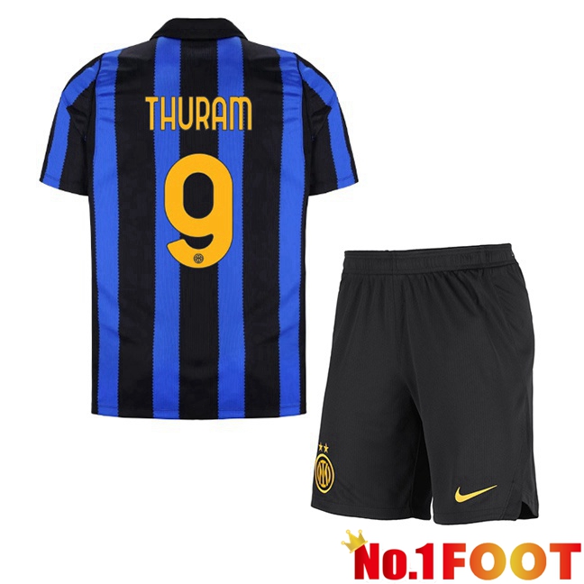 Inter Milan (THURAM 9) Kids Home Soccer Jersey Blue Black 2026/2027