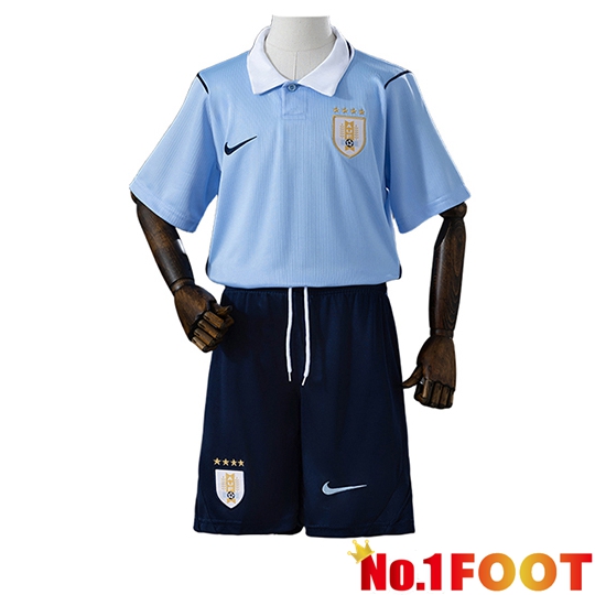 Uruguay Kids Home Soccer Jersey Soccer World Cup 2026