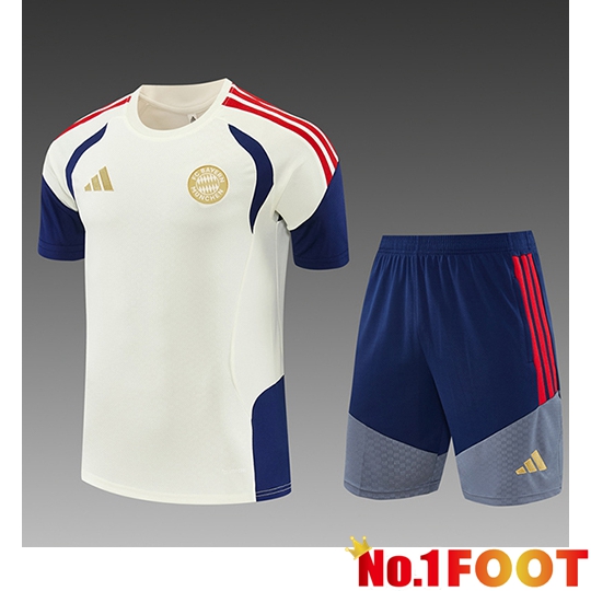 Bayern Munich Kids kit Training T-Shirt Beige/Blue/Red 2026/2027