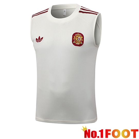 Spain Soccer Vests Beige/Red 2026/2027