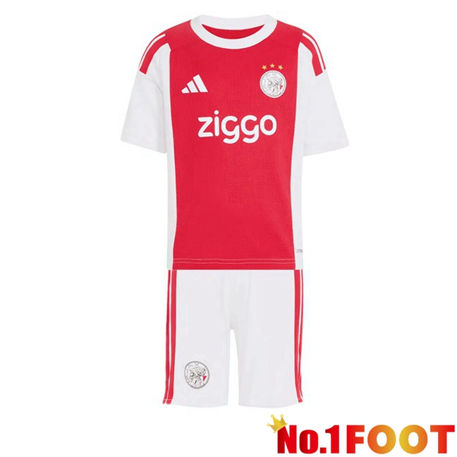 AFC Ajax Kids Home Soccer Jersey Red White 2026/2027