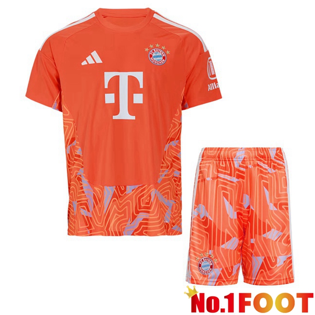 Bayern Munich Kids Goalkeeper Soccer Jersey Orange 2026/2027