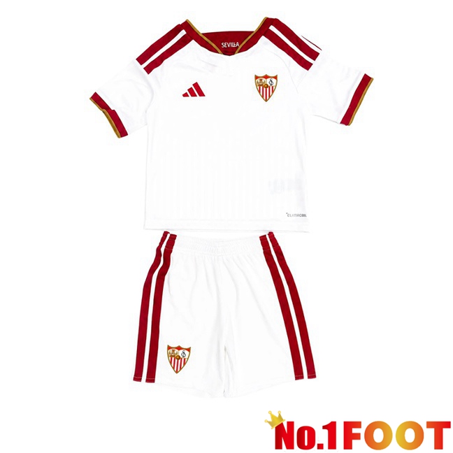 Sevilla FC Kids Home Soccer Jersey White 2026/2027