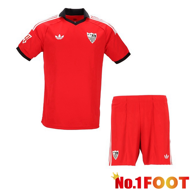 Sevilla FC Kids Away Soccer Jersey Red 2026/2027