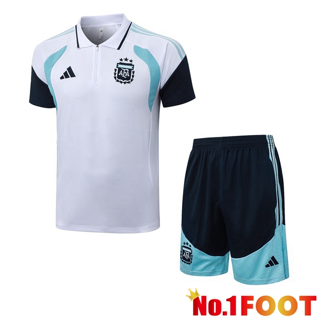 Argentina Soccer Polo + Shorts White 2026/2027
