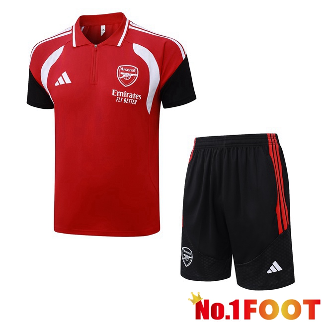 Arsenal Soccer Polo + Shorts Red 2026/2027