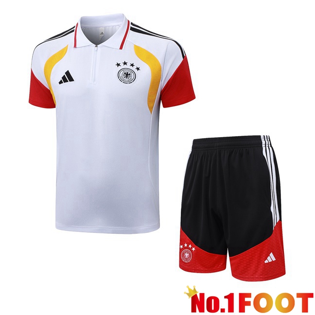 Germany Soccer Polo + Shorts White 2026/2027