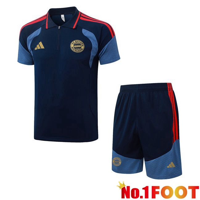 Bayern Munich Soccer Polo + Shorts Blue Royal 2026/2027