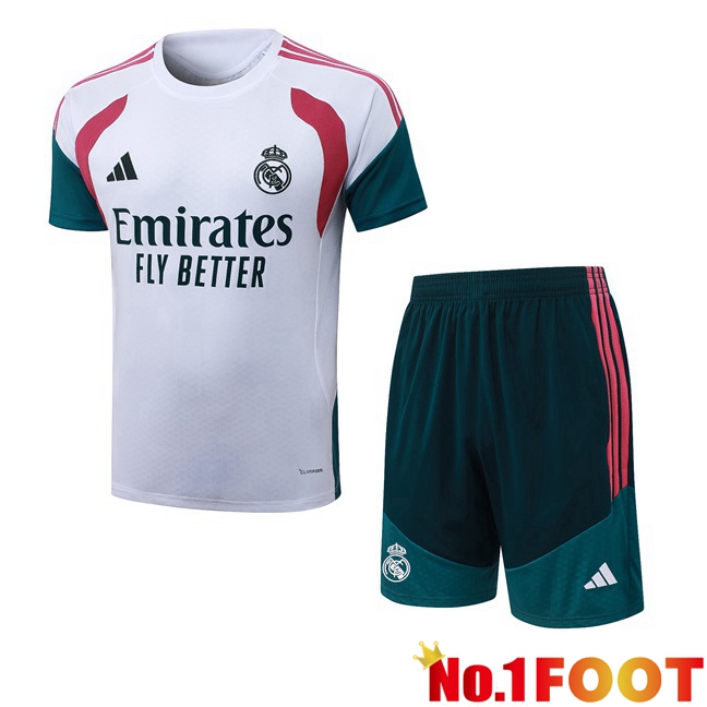 Real Madrid kit Training T Shirt + Shorts White 2026/2027
