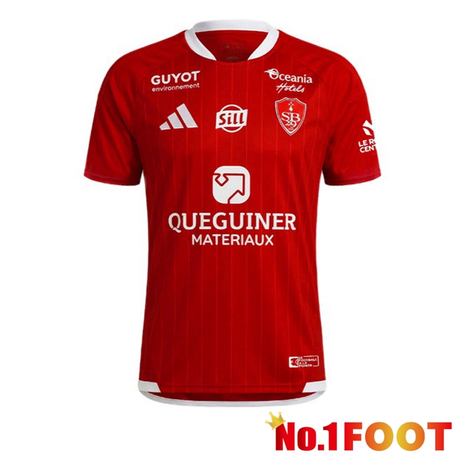 Stade Brestois Home Soccer Jersey Red 2026/2027