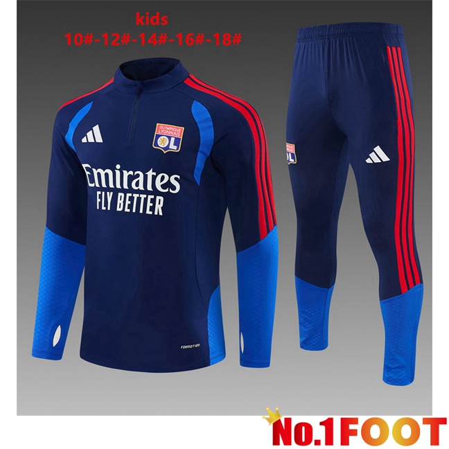 lyon OL Kids kit Training Tracksuit Blue Royal 2026/2027