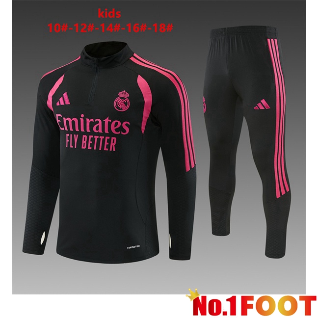 Real Madrid Kids kit Training Tracksuit Black 2026/2027
