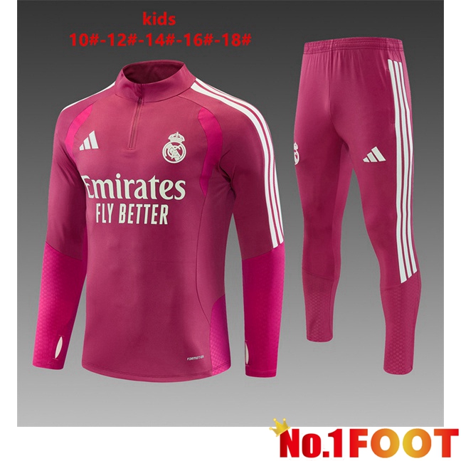 Real Madrid Kids kit Training Tracksuit Red 2026/2027