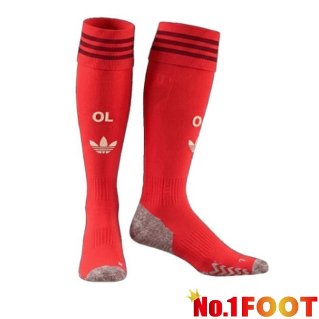 lyon OL Away Soccer Socks Red 2026/2027