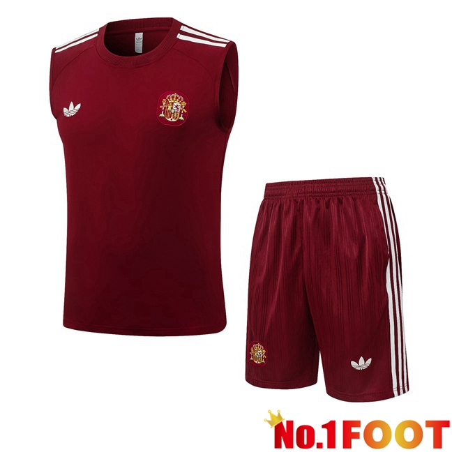 Spain Gilet Soccer+ Shorts Red 2026/2027