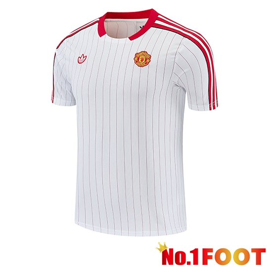 Manchester United Training T-Shirt White/Red 2026/2027