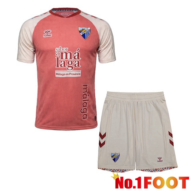 Malaga Kids Away Soccer Jersey Pink 2026/2027