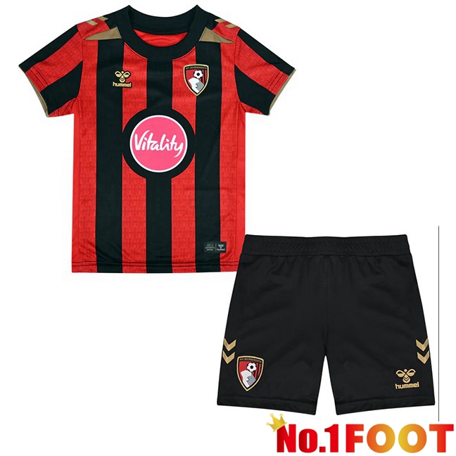 AFC Bournemouth Kids Home Soccer Jersey Red Black 2026/2027