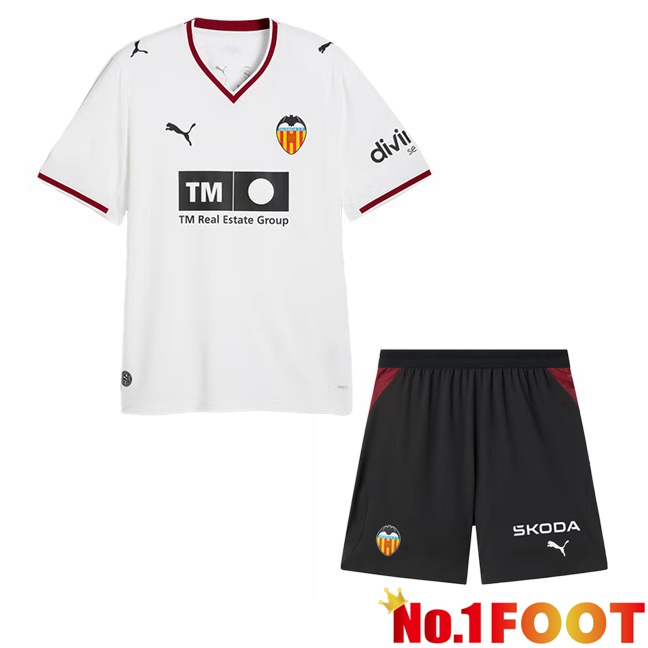 Valencia CF Kids Home Soccer Jersey White 2026/2027