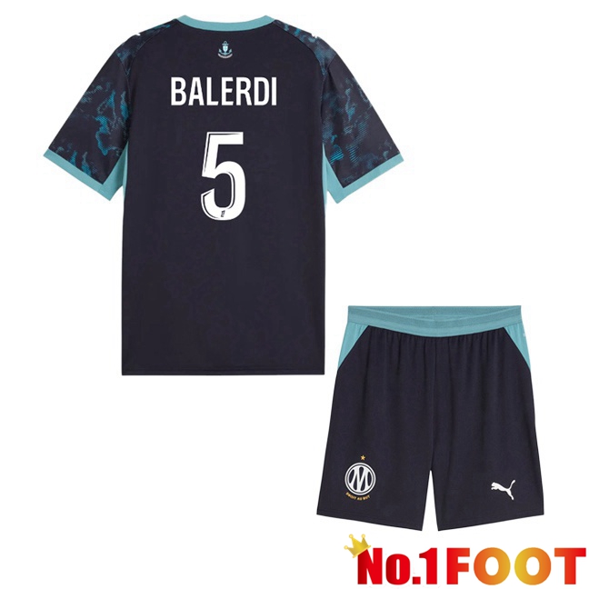 Marseille OM (Balerdi 5) Kids Away Soccer Jersey Blue Royal 2026/2027