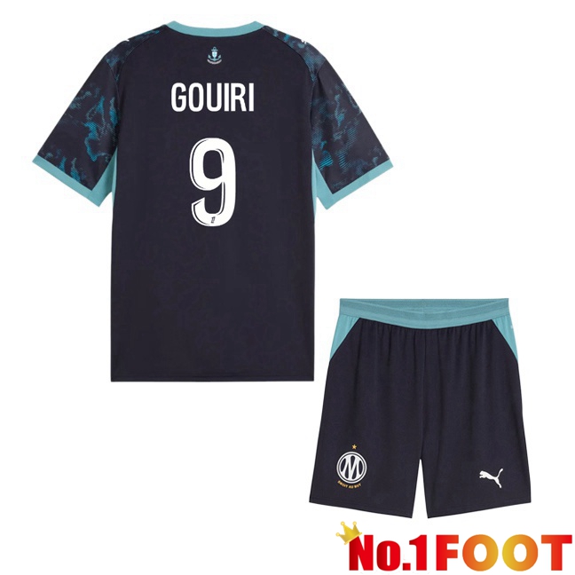 Marseille OM (Gouiri 9) Kids Away Soccer Jersey Blue Royal 2026/2027