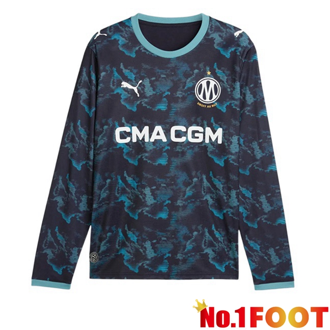 Marseille OM Away Soccer Jersey Long sleeve Blue Royal 2026/2027