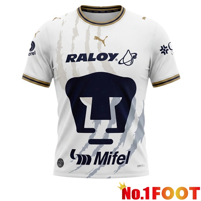 Pumas UNAM Away Soccer Jersey White 2026/2027