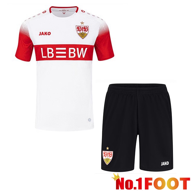 VfB Stuttgart Kids Home Soccer Jersey White 2026/2027