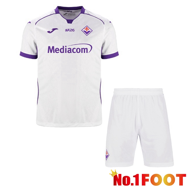 ACF Fiorentina Kids Away Soccer Jersey White 2026/2027