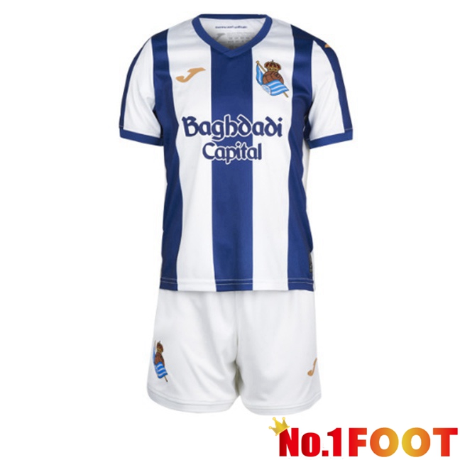 Real Sociedad Kids Home Soccer Jersey Blue White 2026/2027