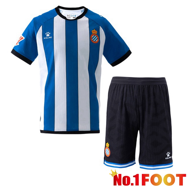 RCD Espanyol Kids Home Soccer Jersey Blue White 2026/2027