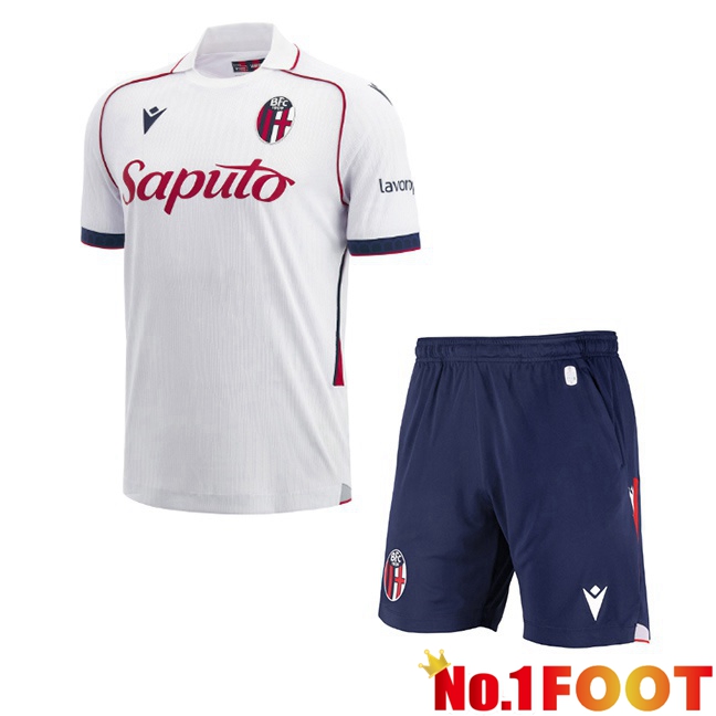 Bologna Kids Away Soccer Jersey White 2026/2027