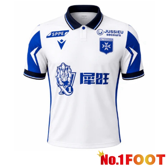 AJ Auxerre Home Soccer Jersey White 2026/2027
