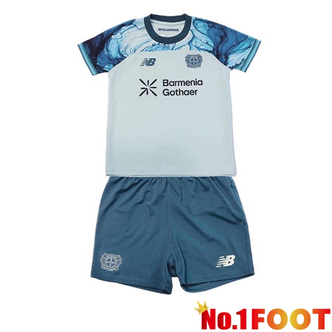 Bayer 04 Leverkusen Kids Away Soccer Jersey Blue 2026/2027