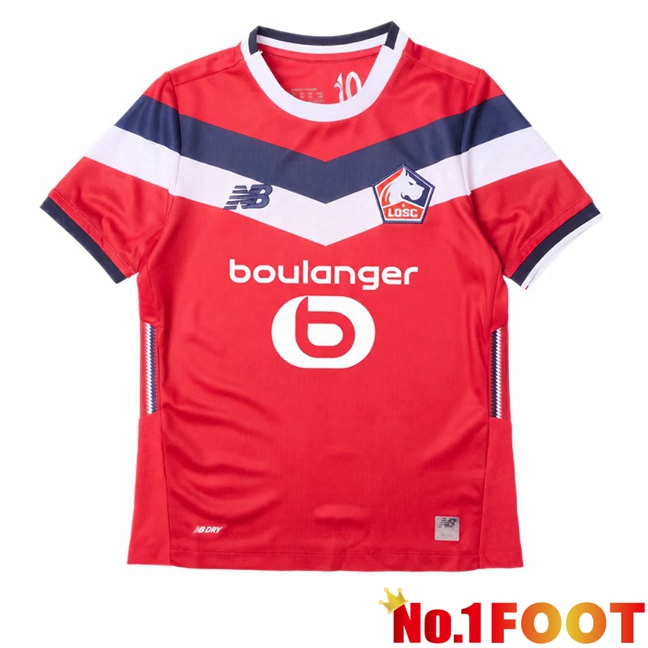 Lille OSC Home Soccer Jersey Red 2026/2027