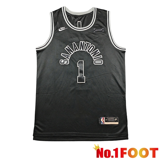San Antonio Spurs Soccer Jersey (WEMBANYAMA #1) 2026/27 Black