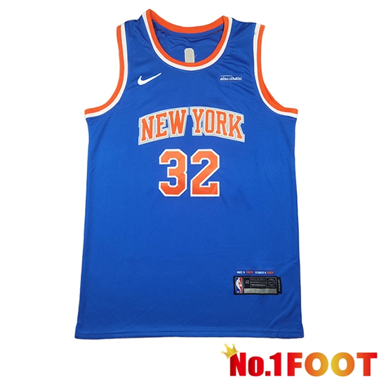 New York Knicks Soccer Jersey (TOWNS #32) 2026/27 Blue/Orange