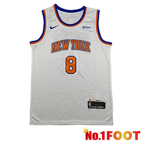 New York Knicks Soccer Jersey (ANUNOBY #8) 2026/27 White/Orange