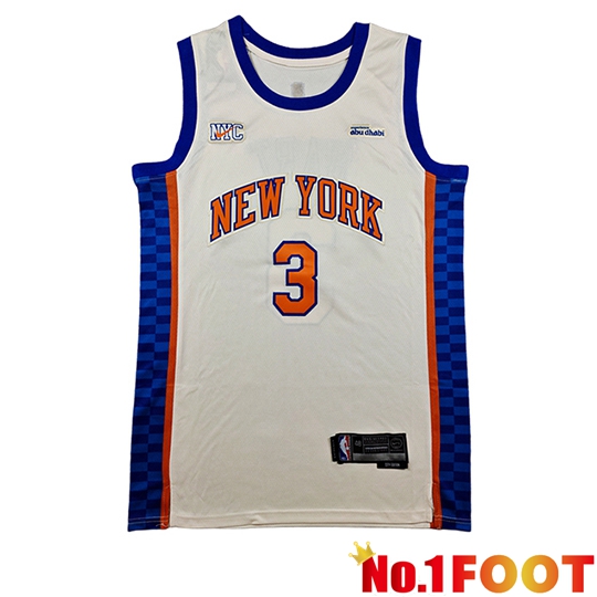 New York Knicks Soccer Jersey (HART #3) 2026/27 White/Blue/Orange